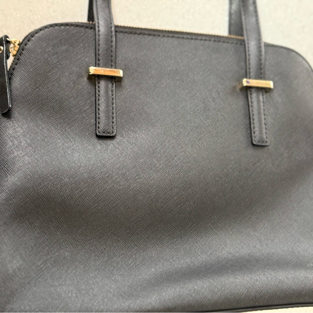 Kate Spade Black Satchel with Structured Design and Top Handles - Picture 4 of 10